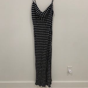 Polka Dot Black Slip Dress